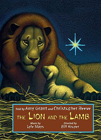 The Lion and the Lamb 2022 Christopher Reeve Amy Grant animated holiday tale movie DVD image